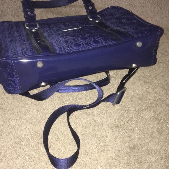 Vera Bradley Navy Blue Quilted Two-zip Laptop Bag - Picture 6 of 7